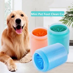 Portable Dog Cat Paw Clean Cup Silicone Comb Pet Foot Quick Washing Brush Tool