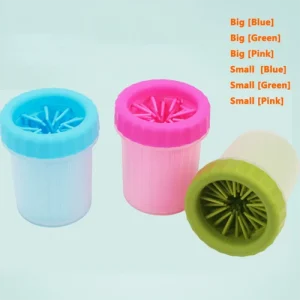 Portable Dog Paw Cleaner Cup Soft Silicone Brush Pet Foot Washer for Puppy Cat